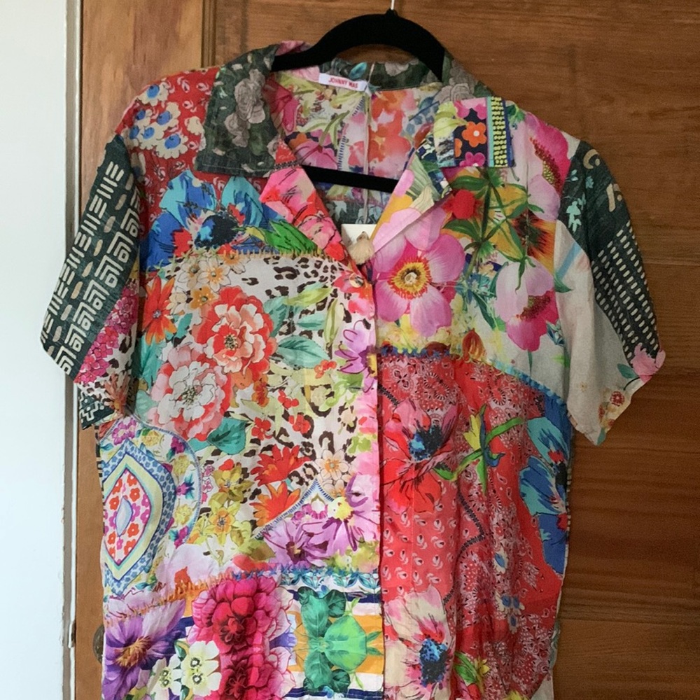 N.W.T. Johnny Was 100% Silk Aero Jules Blouse, XS